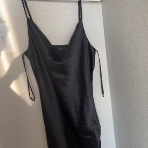NEW Forever 21 black satin dress